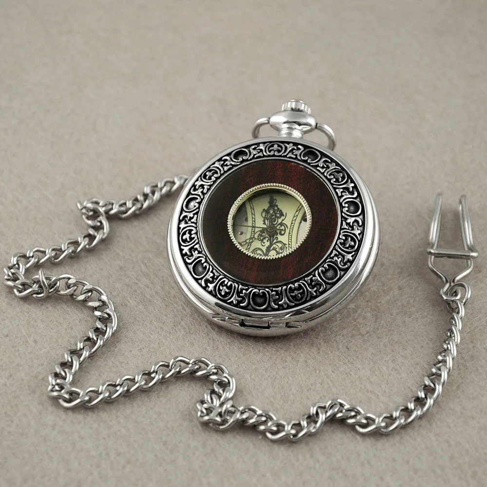 빈티지 기계식 주머니 시계 레트로 골동품 컬렉션 클래식 Steampunk Fob 시계 체인 웨딩 선물 여성 남성을위한