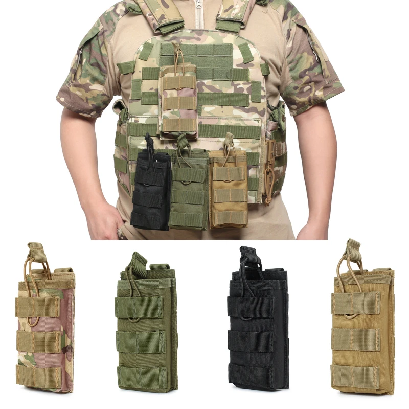 

Tactical Molle AK AR M4 AR15 Rifle Pistol Mag Pouch Hunting Shooting Airsoft Paintball Single Magazine Pouches Bag