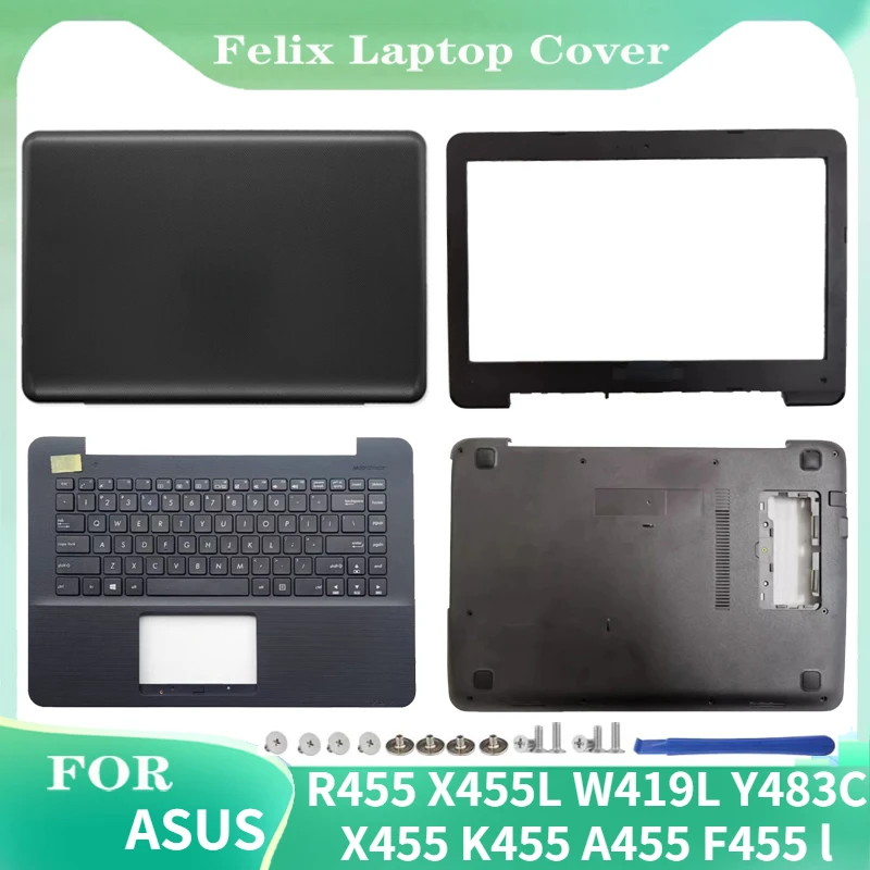 

Новая задняя крышка для ноутбука ASUS R455 X455L W419L Y483C X455 K455 A455 F455/передняя рамка/клавиатура с упором для рук/Нижняя крышка