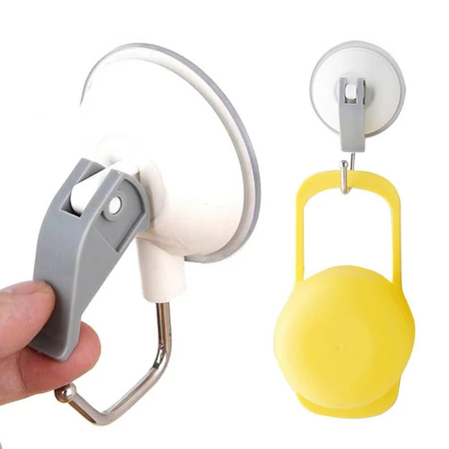 Bathroom Kitchen Heavy Duty Large Suction Cup Hooks Strong Adhesive Wall  Sticky Hooks Snap Lever Vacuum