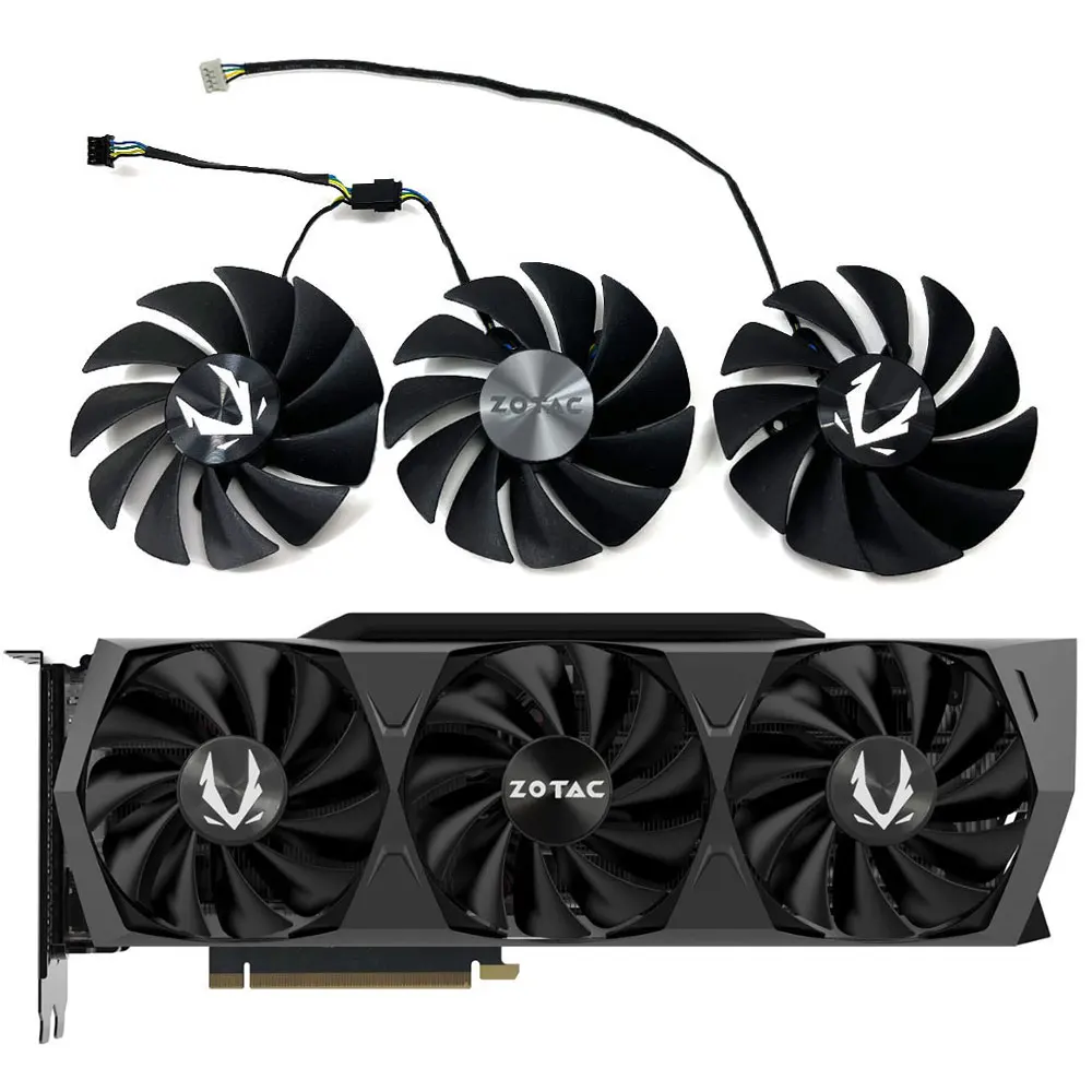 Ventilador de Refrigeração para Zotac Rtx 3070ti 3080 3080ti 3090 Placa de Vídeo Trinity oc Ga92s2u Cf9015h12s Gpu de Pinos Rtx3090