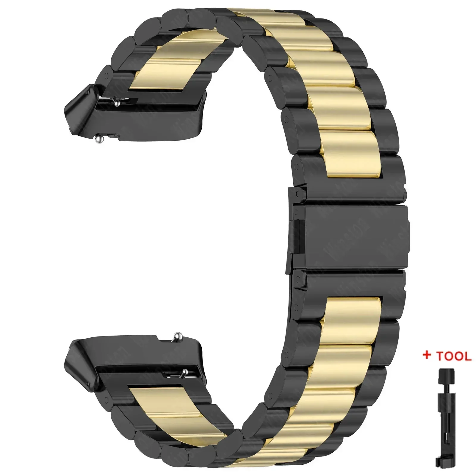 Stainless Steel No-Gap Metal Strap Wristband Bracelet