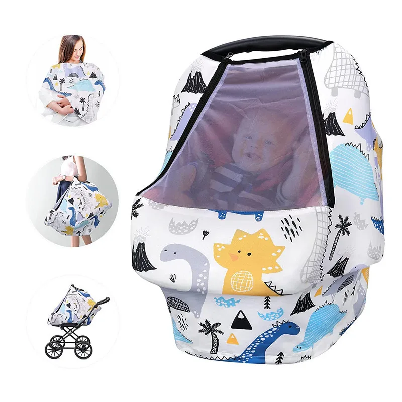 

Baby Stroller Sunshade with Mesh-Window Mosquito Cover Nursing Breastfeeding Privacy Cover Newborn Carrier Sun Visor for Baby