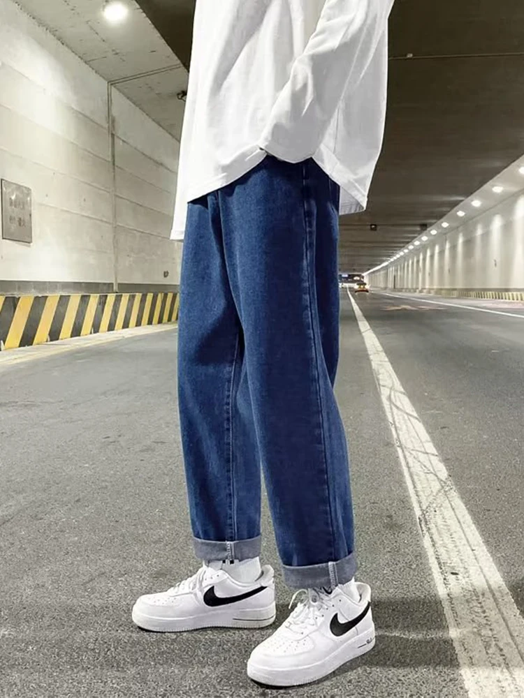 Y2mp|y2k Baggy Jeans Men - Casual Wide Leg Straight Denim Pants