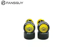 1Set 10.80mm Alloy Car Wheels with Removable Tires - Gilded/Silver Finish (SSC-EP Gild 1)
