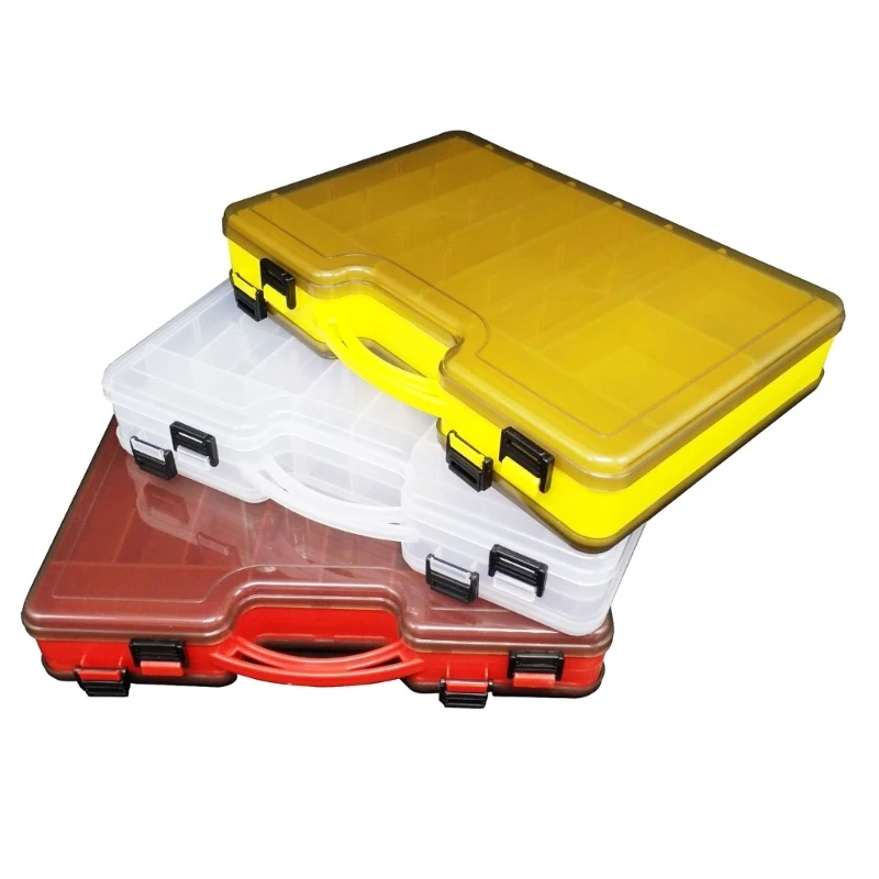 

Double Sided Fishing Tackle Box Fishing Tool Case Baits Lures Container 57QC