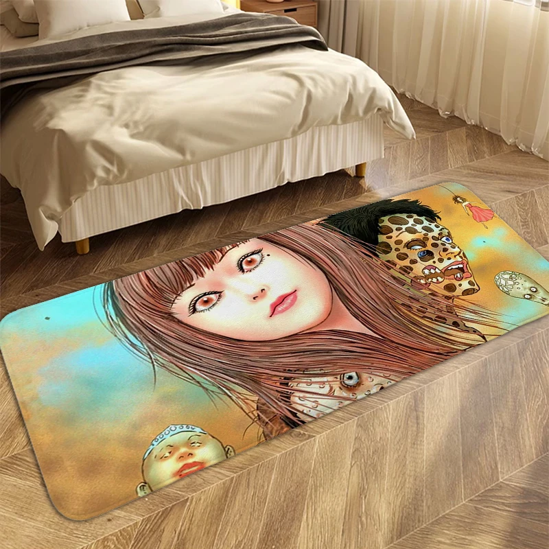 

Foot Mat J-Junji Ito Hallway Sleeping Room Rugs Home Entrance Door Doormat Bathroom Floor Carpet Anti Slip Home Decorations