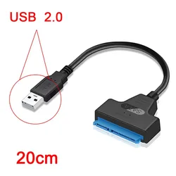 Enhanced USB 3.0/2.0 SATA Cable Adapter (USB 2.0 - 20 cm)