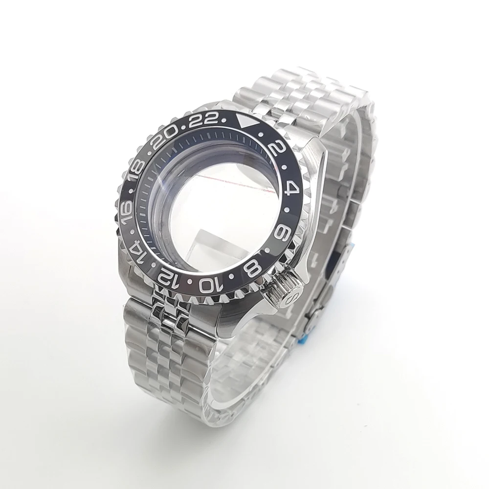 Vibrant 42mm Watch Case with Sloping Bezel