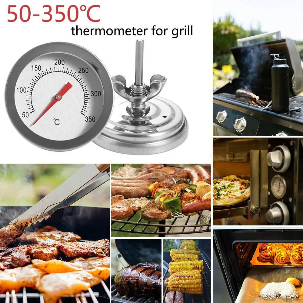Description Picture 2 of itemConvenient Large Face BBQ Thermometer Probe Bimetallic Oven Thermometer Gauge 50â„ƒ350â„ƒ Grill Thermometer Kitchen