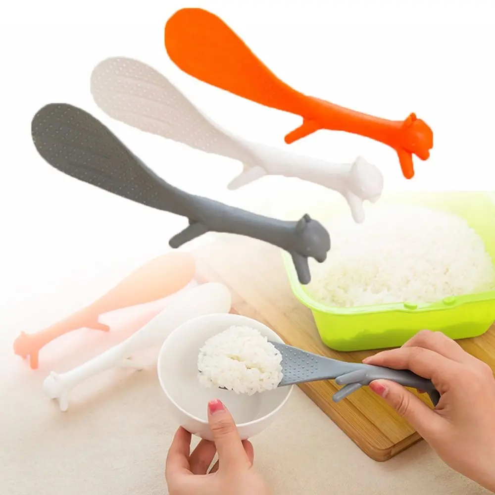Plastic Rice Scoop Non Stick Squirrel Shaped Ladle