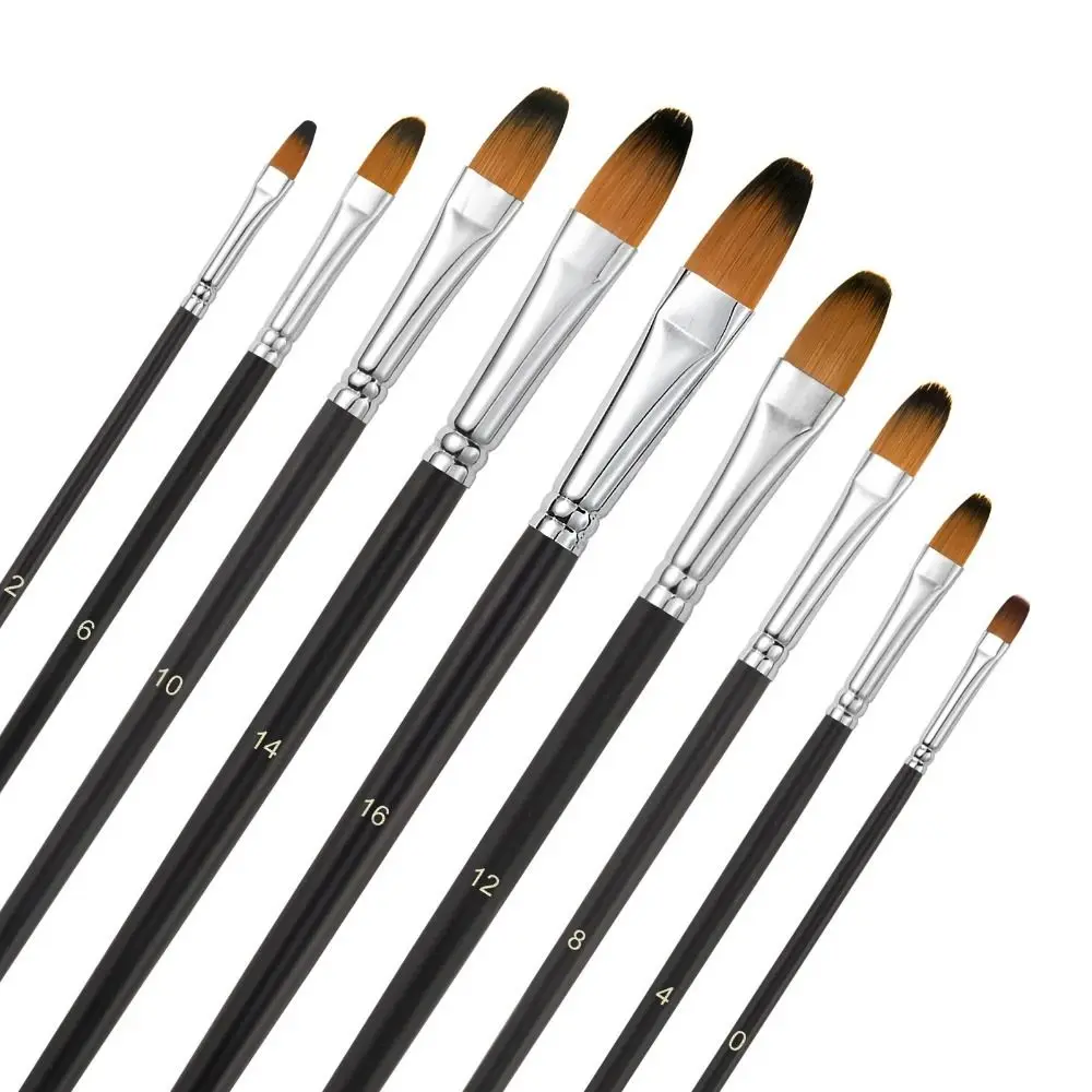 

9 Pieces Professional Artist Brush Set for Watercolor, Acrylic, Oil Painting, Gouache ,Watercolor Brush Set for Student Painting