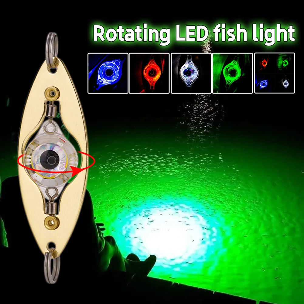 1PC LED Fishing Lure Lamp Underwater Eye Shape Lure Flashing Lure