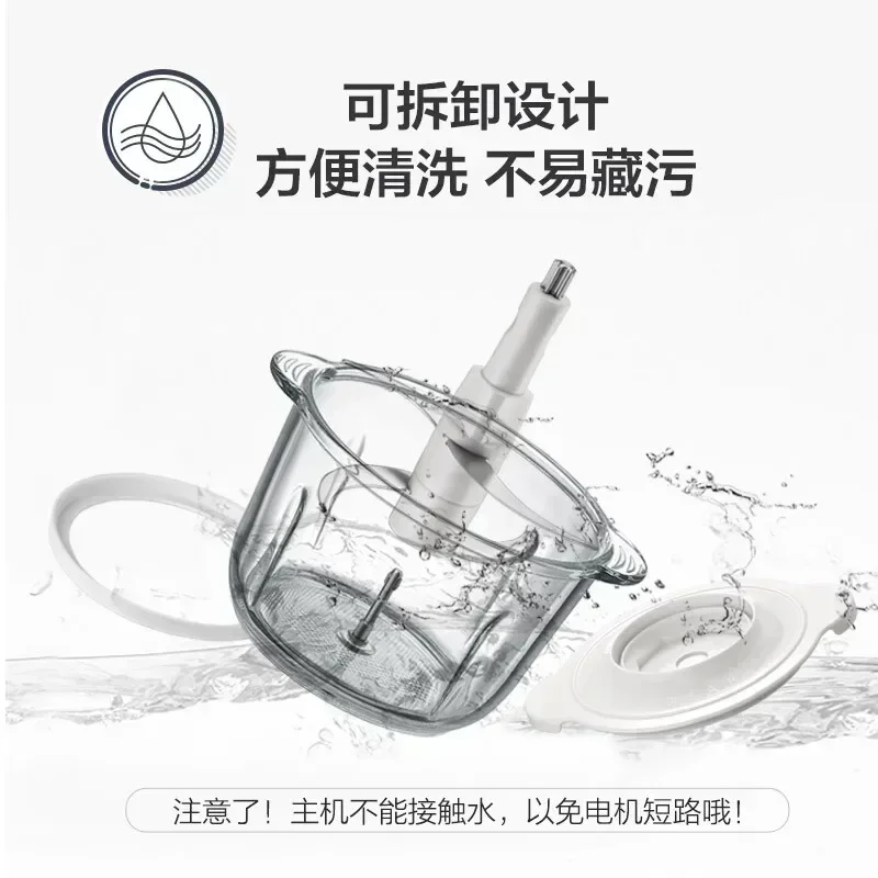 2-liter large-capacity electric meat grinder household multifunctional cooking mixer stainless steel blade fast meat grinder new 5