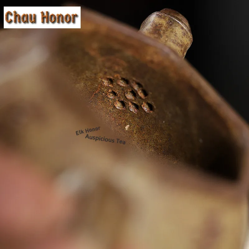 220ml Classic Yixing Purple Clay Teapots Handmade Six-sided Pot Raw Ore agilawood Mud Kettle with Infuser Chinese Zisha Tea Set