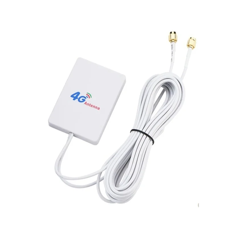 SMA TS9 CRC9 커넥터 포함 4G LTE 안테나, 3G 4G 패널 안테나, 2M 케이블, E8372 E3372 B315 라우터 USB 모뎀, TS9