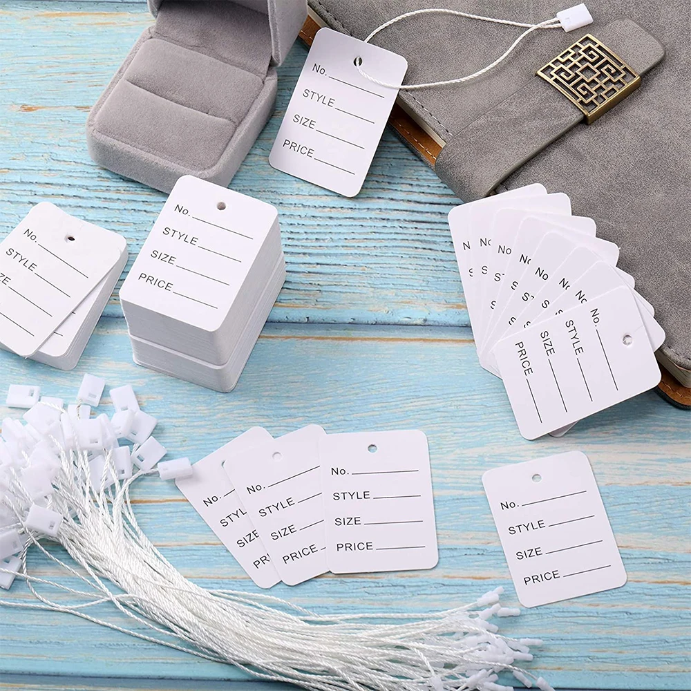 Clothing Accessories Polyester Rope Plastic Tags 100PC/lot
