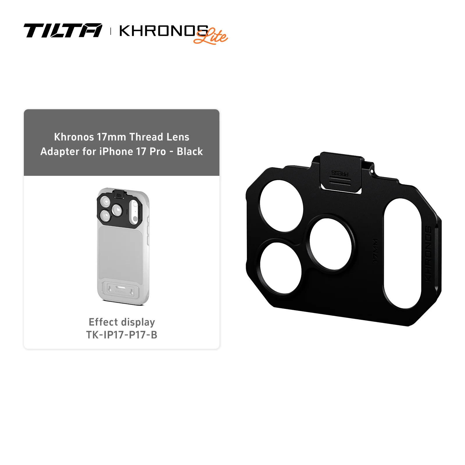 TILTA Khronos アクセサリ iPhone 17 Pro/Pro Max ケージ エコシステム