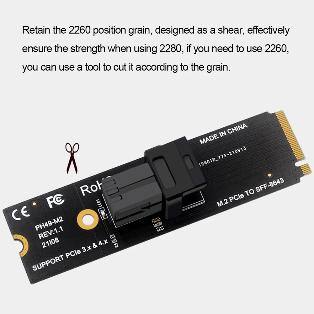 Adapter Card,PCIE To NVME NGFF M.2 SSD Hard Disk Converter,Plug And Play,Easy To Operate, Materials,Strong And Durable,Transmit Data Stably And Efficiently,for