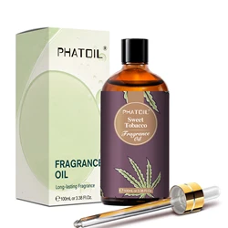 PHATOIL Fragrance Oil Collection - Coconut, Vanilla, Sea Breeze, Fresh Linen & White Musk Scents (100ml) - 100ml (Sweet Tobacco)