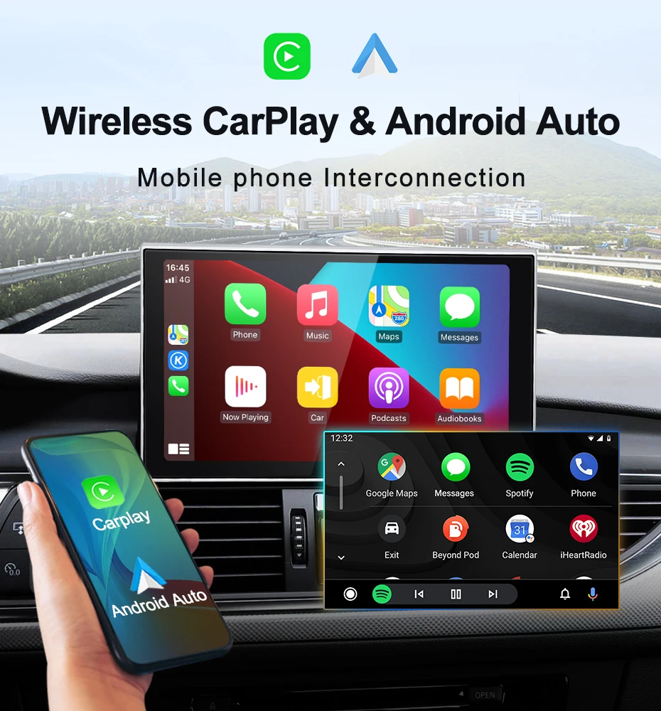 8G 128G Android14 9inch Carplay AUTO For AUDI 2012-2018 Year A6 A7 C7 Car Video