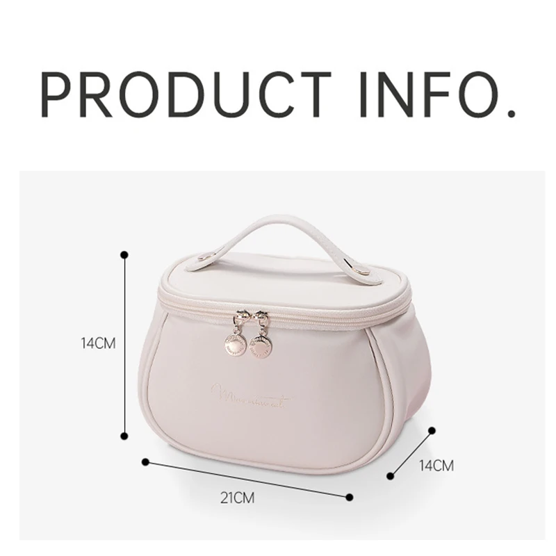 Cute PU Makeup Bag For Women Toiletries Organizer Waterproof Travel Make Up  Pouch Female Large Capacity Portable Cosmetic Case 2