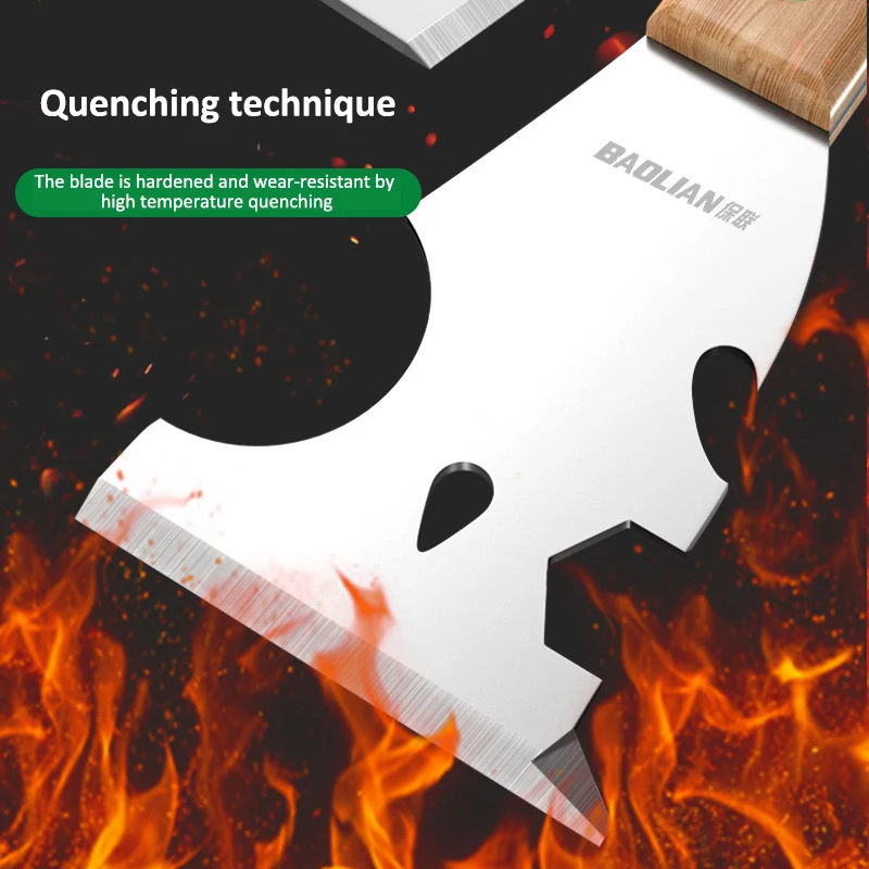 Stainless Steel Putty Knife with Wooden Handle Scraper Shovel Paint Tools Construction Tools Household Industrial Cleaning