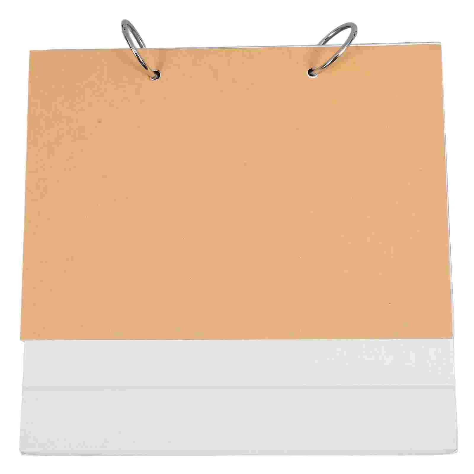 

Detachable Desktop Blank Calendar Work Office Page Paper Stand up Table Flipped Empty