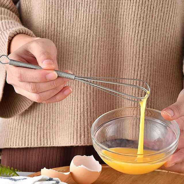 Frusta in acciaio inossidabile Frusta manuale per uova Filo antiaderente Frullino per le uova Mini fruste Fili per palloncini Cucina fai da te Mini frusta Gadget da cucina 2