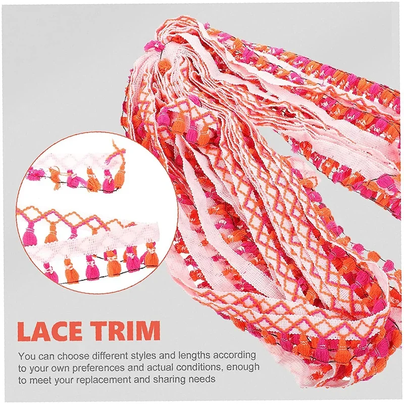 1Yard Tassel Lace Trim Tassel Fringe Lace Curtain Embroidery Tassels Garment Ribbon for Wedding DIY Craft Sewing Accessorie