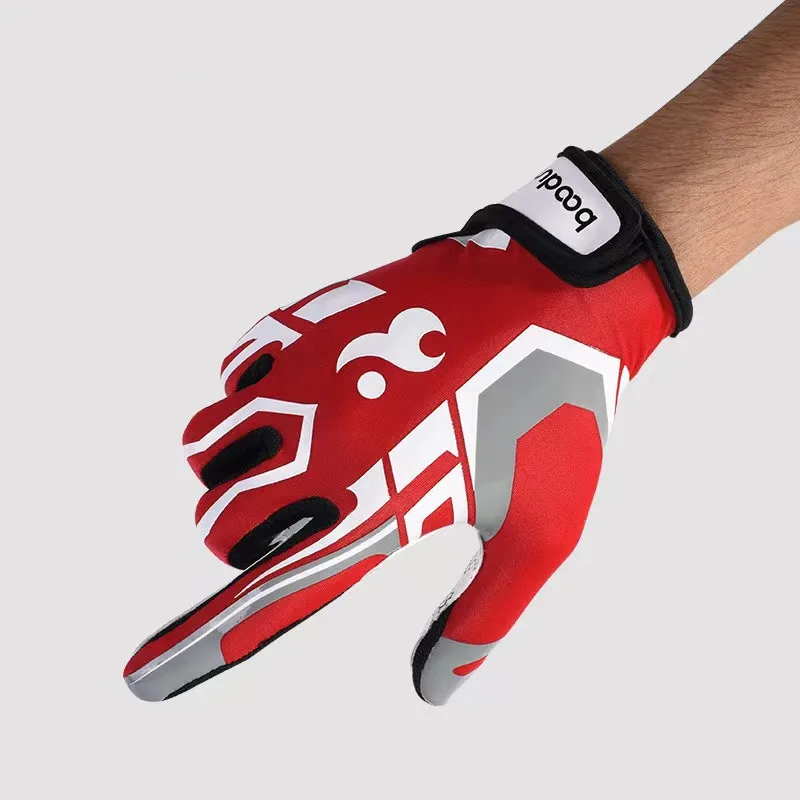 1Pair Rugby Gloves Full Finger Anti Slip Gel Baseball American Football Gloves Outdoor Sport for Men Women Fitness gloves
