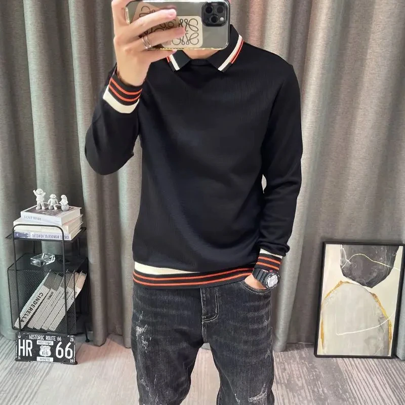 Polo da uomo attillate con colletto Slim Fit Felpe da uomo Pullover di alta qualità Citazioni Top Tendenze della moda 2025 Emo Original - immagine 5