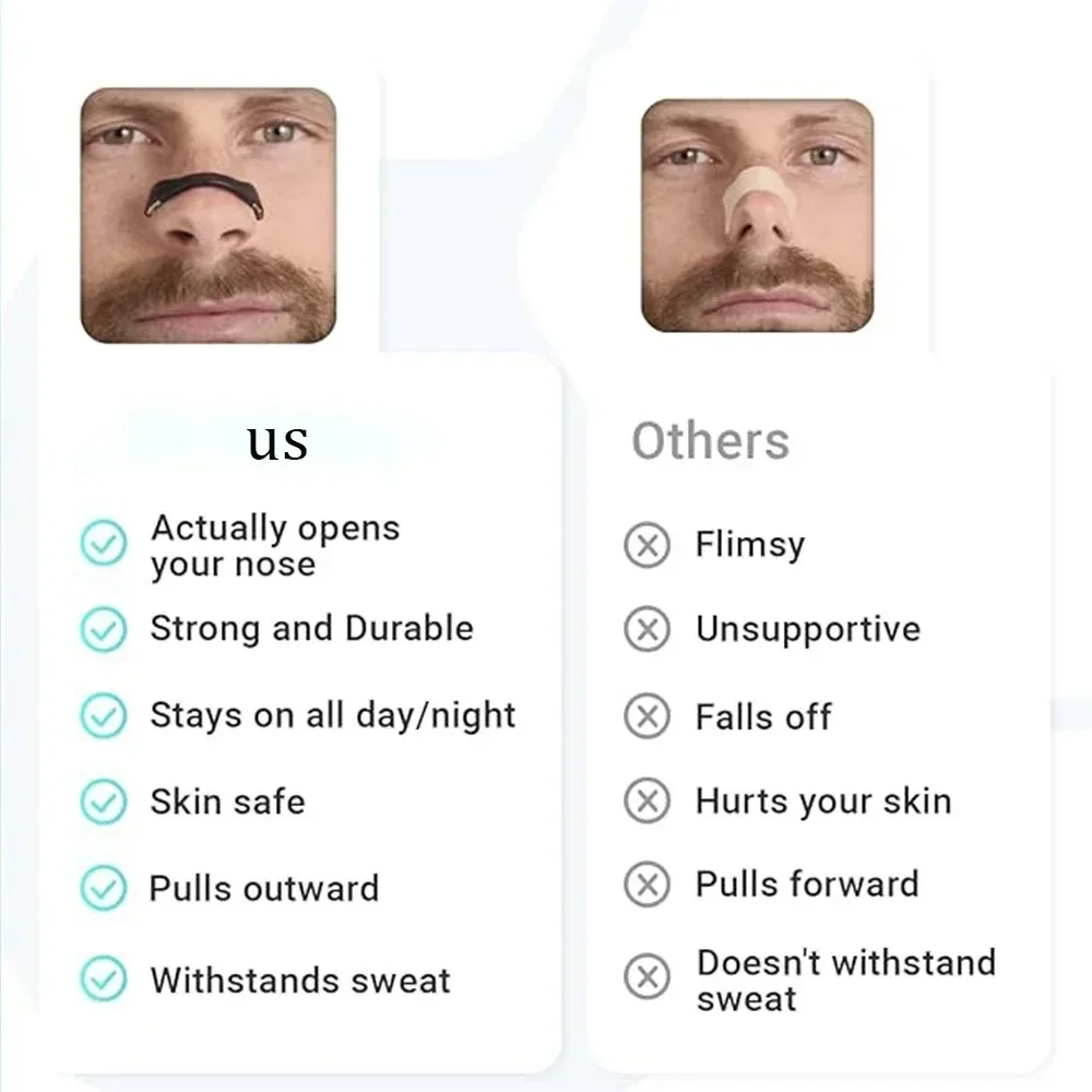 30 Days/Box Nasal Breathing Dilators Starter Kit Magnetic Nose Strips Increase Sports Air Intake Improve Sleeping Reduce Snoring 6