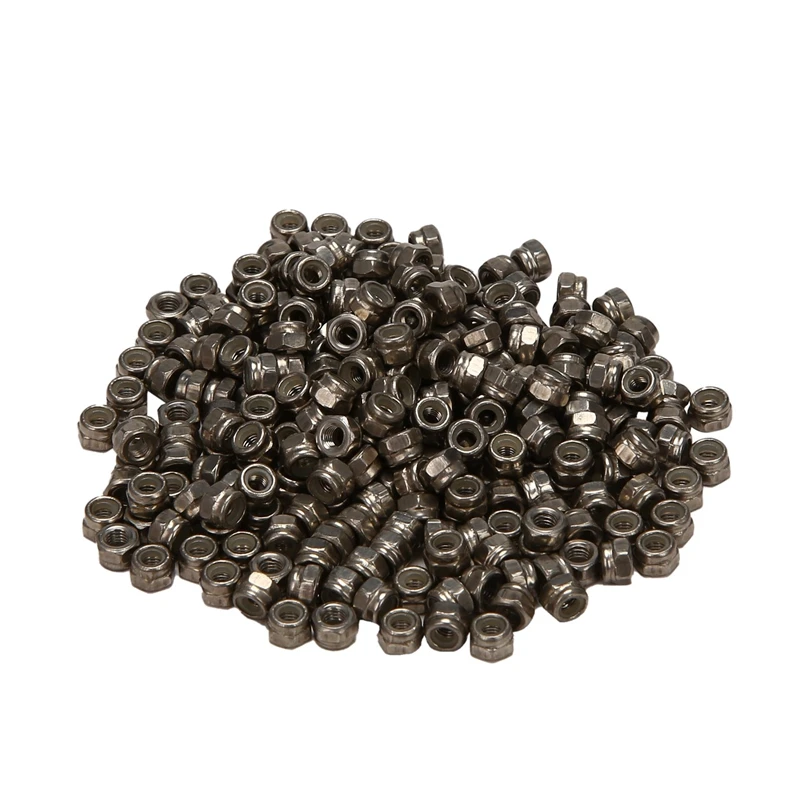 

200Pcs M3 Stainless Steel SS304 Self-Locking Hex Nut Anti-Loose Locknut With The Nylon Washers