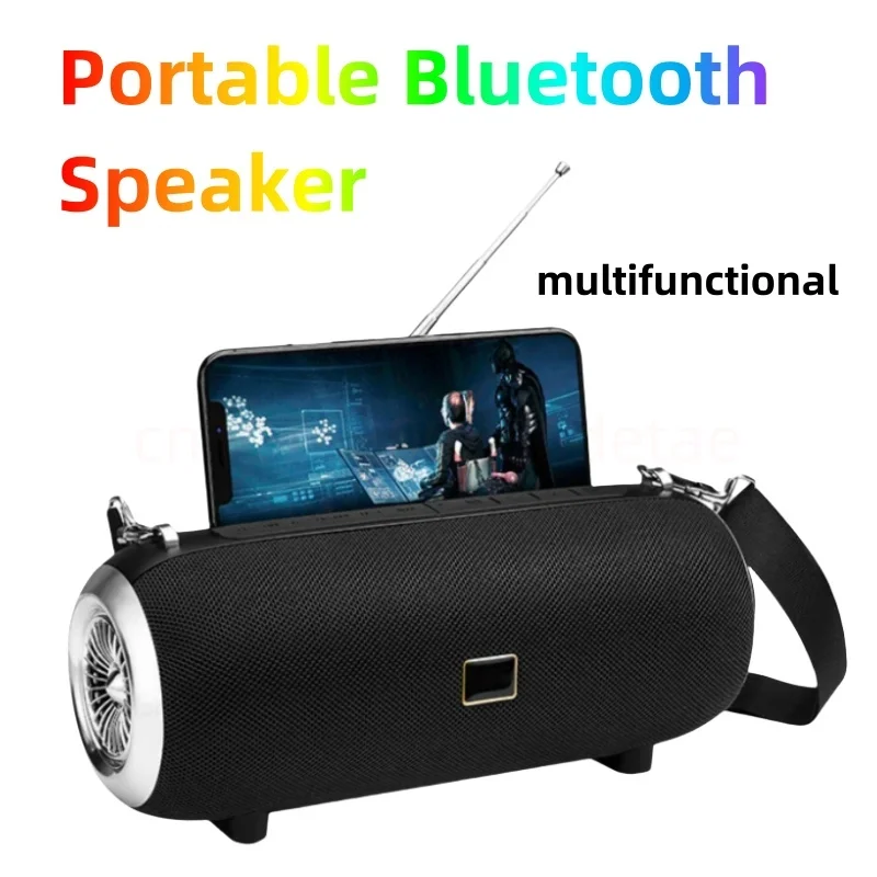 

Портативная Bluetooth-колонка, мощная Беспроводная колонка, наружная подставка, сабвуфер, Спортивная звуковая панель, держатель для телефона, звуковая панель