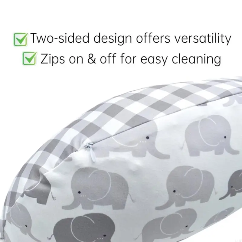 Removable Nursing Pillow Cover Ushape Print Nursing Pillow Case Breastfeeding Sleeve Newborns Bedding Accessory 425F