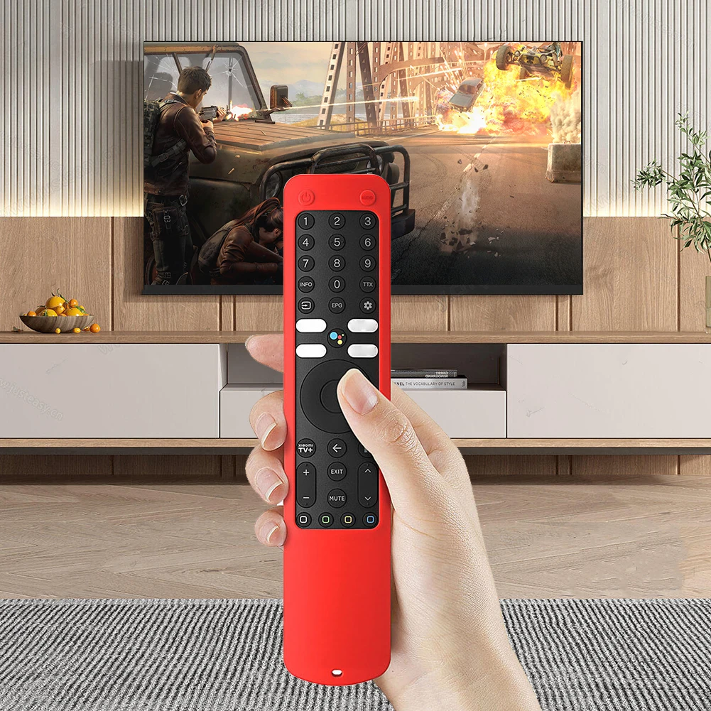 Silicone Case Remote Control Cover Anti-Scratch TV Remote Cover with Anti-lost Lanyard Protective Skin Sleeve for Xiaomi XMRM-ML