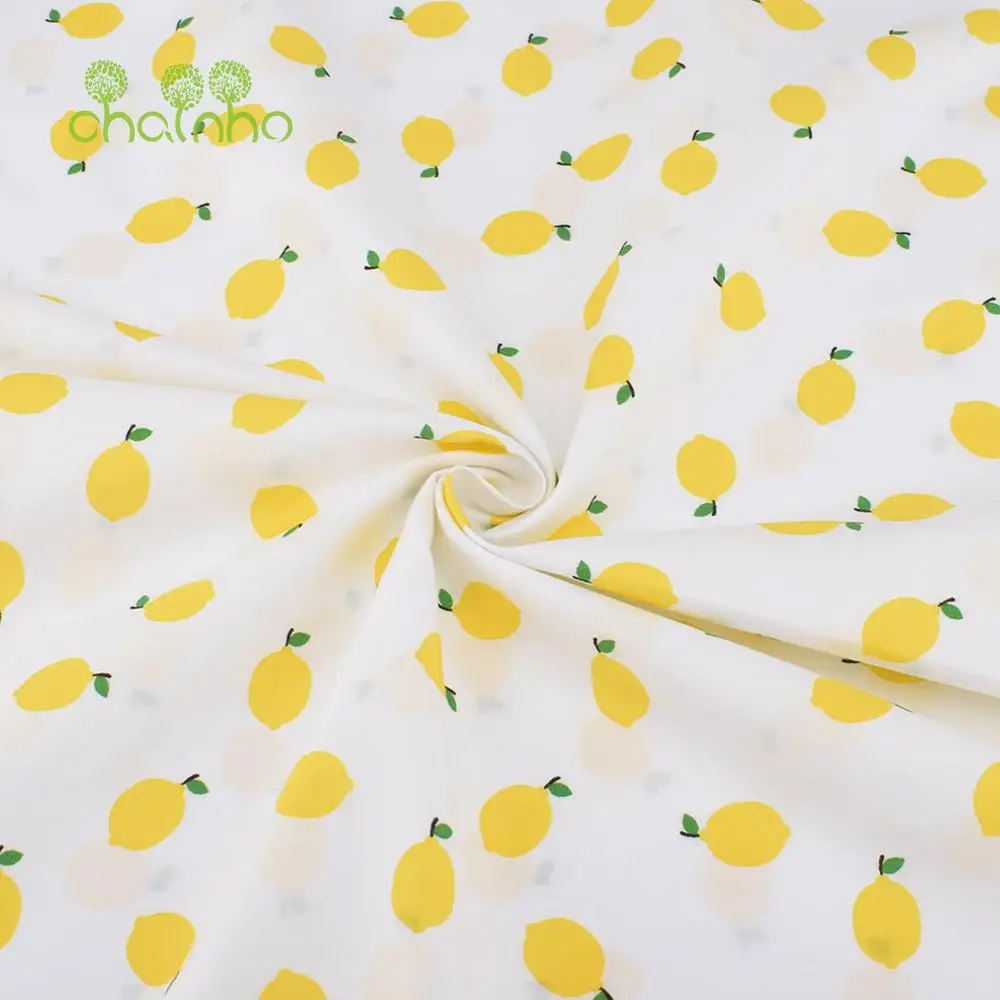 Chainho,Printed Plain Weave Poplin Cotton Fabric,DIY Sewing Quilting Material,Patchwork Cloth For Shirts,Skirts,Dress,15PC102