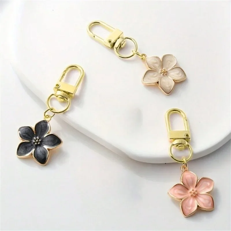 White Pear Blossom Keychain Cute Accessories Keychain Couple Matching Keyrings Pendant Wholesale Items For Boutique
