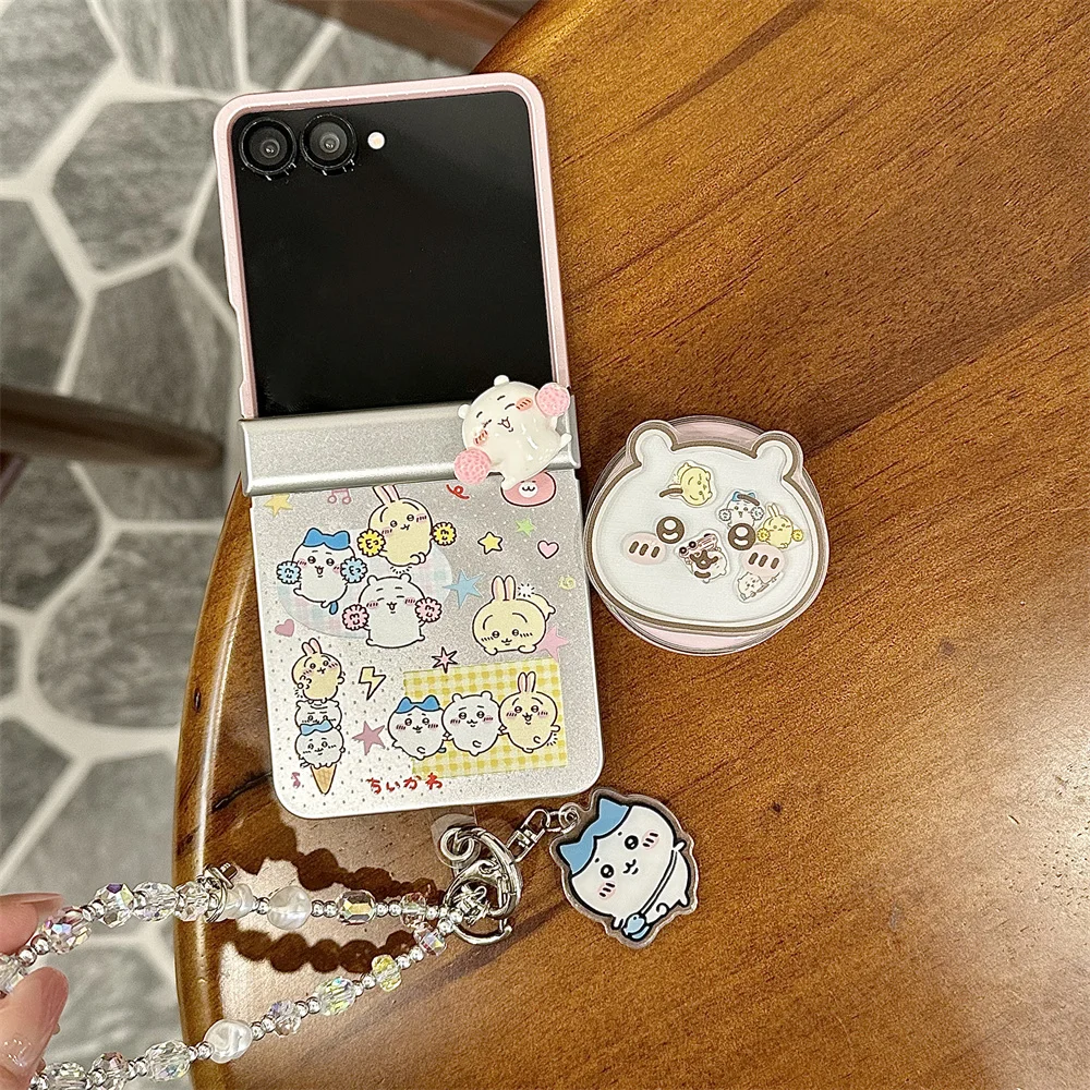 Charming Kawaii Little White Bear Magnetic Stand Phone Case - Cute New Cover