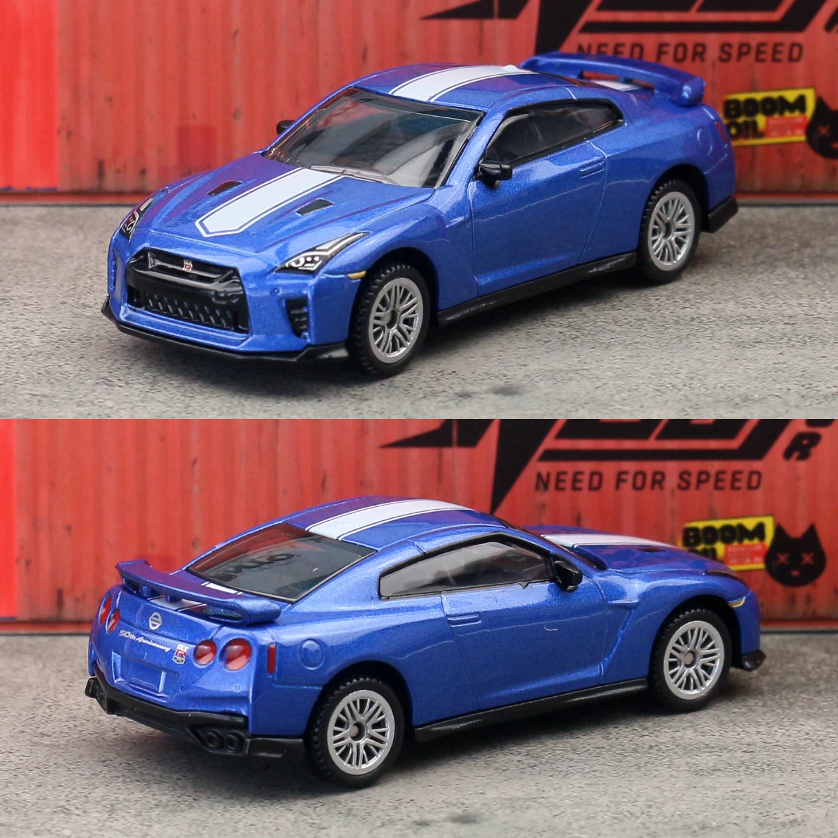 Collectible 1/64 Nissan GTR R35 Diecast Toy Car - Miniature Free Wheel Vehicle