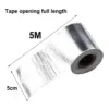 5m*5cm Exhaust Manifolds Titanium Heat Wrap Tape Thermal Wrap Exhaust Heat Bandage Tape Manifold Downpipe Silver Adhesive Tape 6