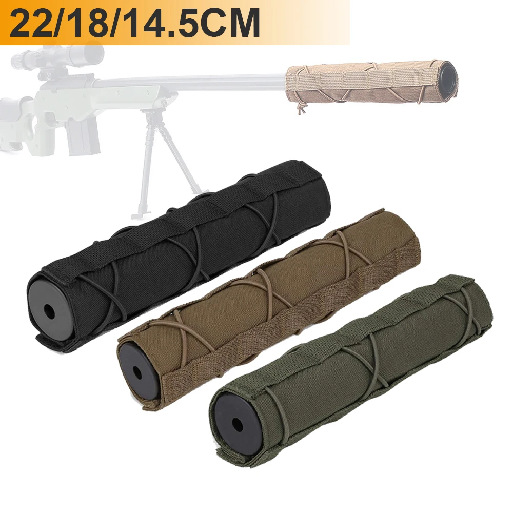 22/18/14.5cm Tactical Suppressor Heat Shield Sleeve Airsoft Gun Silencer Protective Case Military Silencer Protective Cover