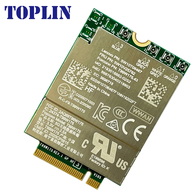 T99W175 T99W175.43 5G NR M.2 5G Card FRU 5W10V25782 X55 5G Modem For Yoga 5G-14Q8CX05 Laptop IdeaPad 5G-14Q8X05 Laptop