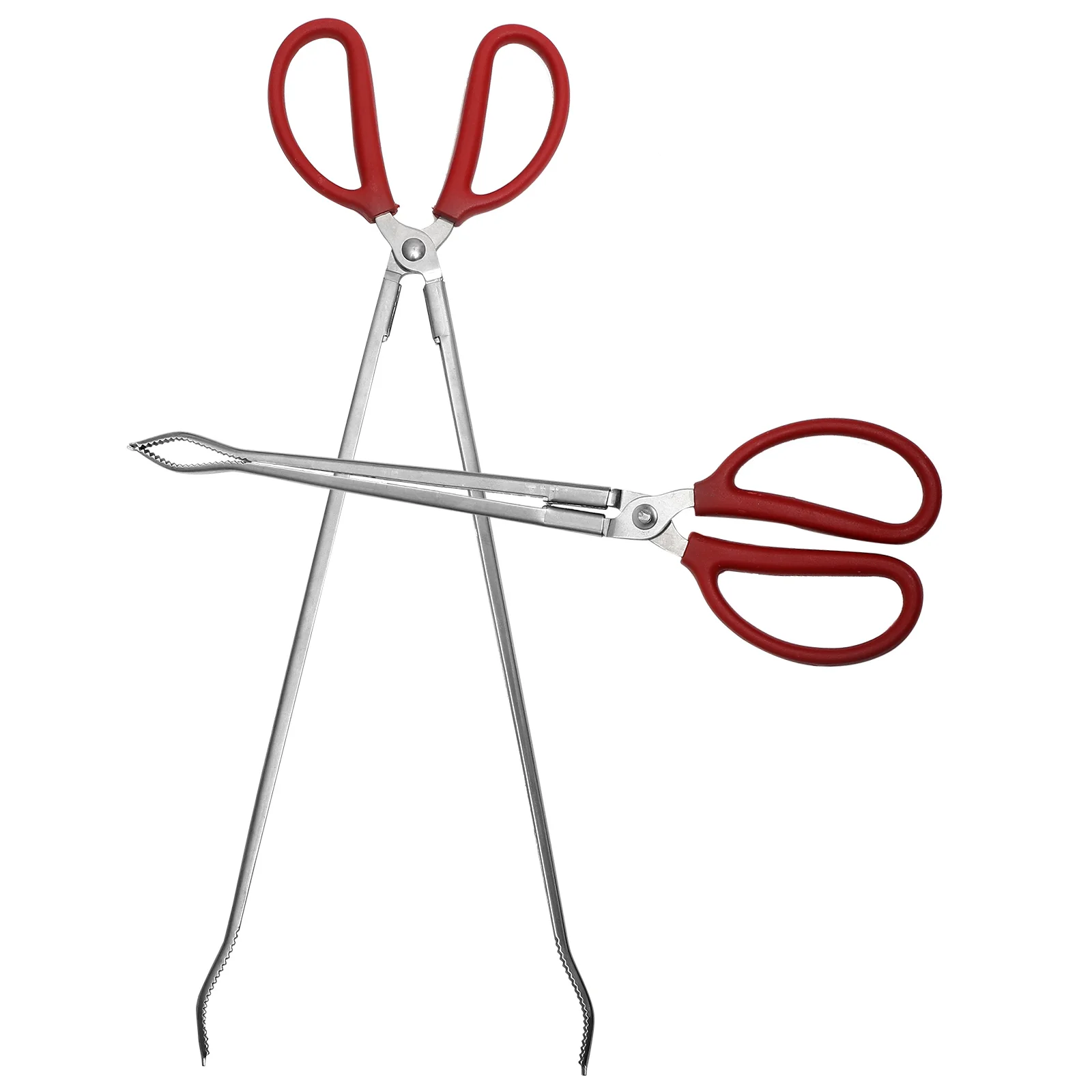 2 PCS Mud Fish Clamp Scissor Tongs Stainless Steel Clip Tools Garbage up Scissors Pliers