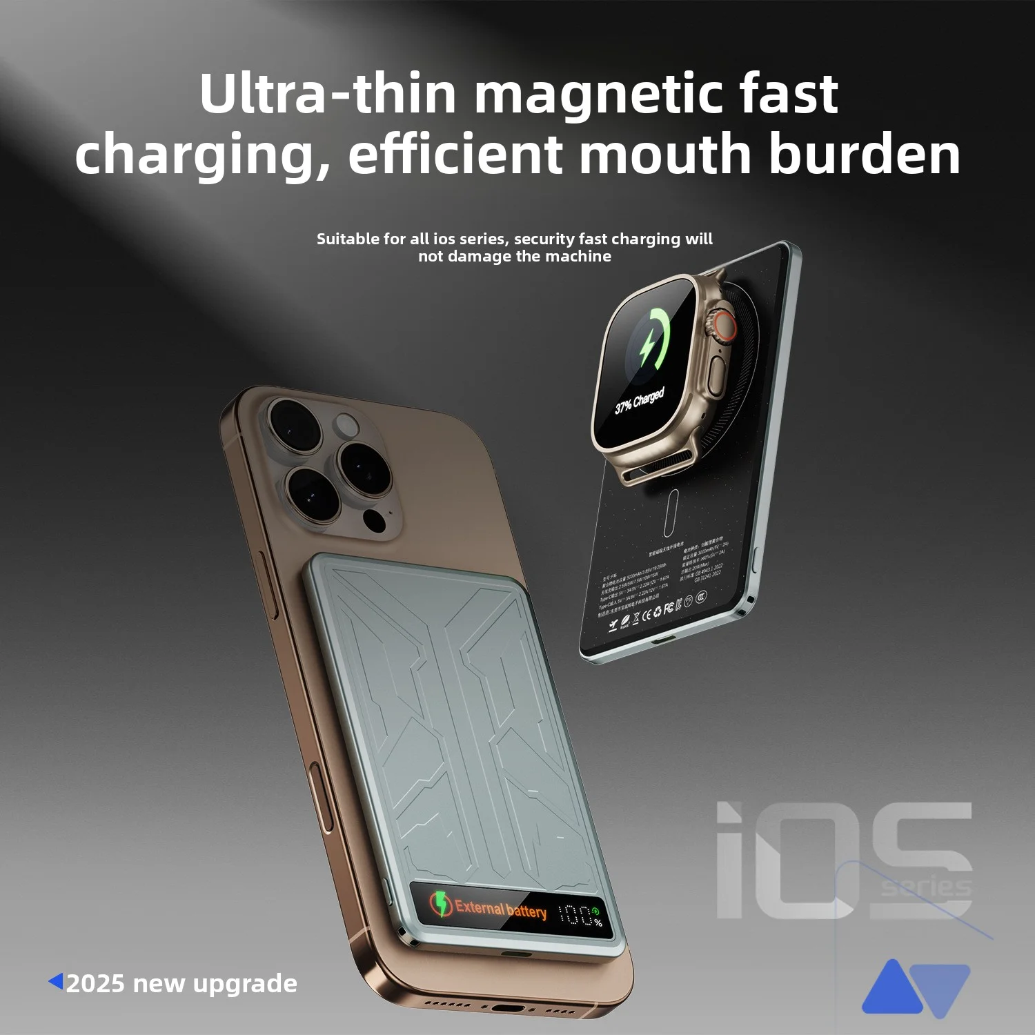 2025 3C CCC Power Bank 5000mAh/10000mah Magnetic Wireless Phone Charger For Magsafe External Battery 20W Fast Charge Pover Banks 4
