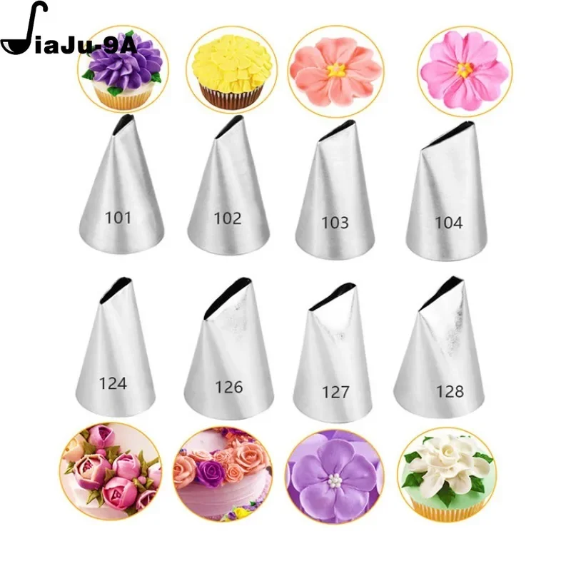 Piping Nozzle Creating Rose Petal Shape Decorating Icing Tip Baking Pastry Tools Bakeware #101 #102 #103 #104 cake decorating tip set,cake icing nozzles,baking nozzle set,cake decorating nozzle set