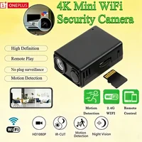 Caméra Mini 4K Oneplus Wifi Moniteur Sans Fil HD Vision Nocturne Détection de Mouvement à Distance Surveillance Sécurité Protection Caméra Domestique 1