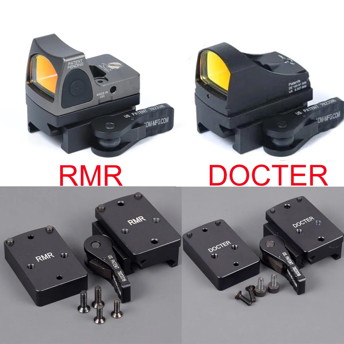 MetalQDAutoLockRMRDOCTERRedDotSightScopeRiserMountFor