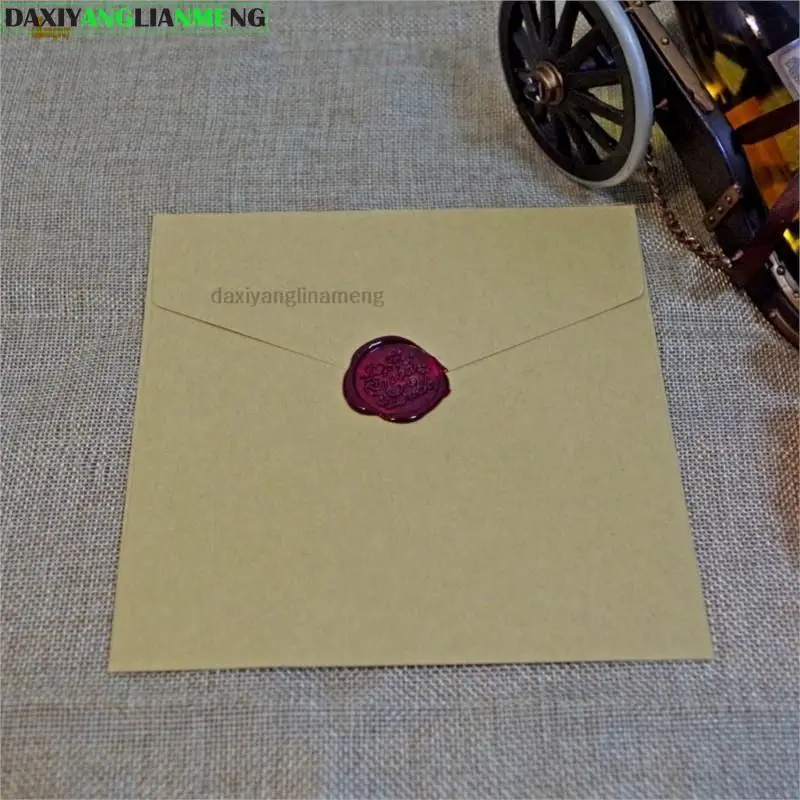 Square Kraft Multicolor Ordinary Invitation Paper Decorative Wedding Envelope ping 50PCS/LOT 15.8/12.7 /10 wedding envelopes